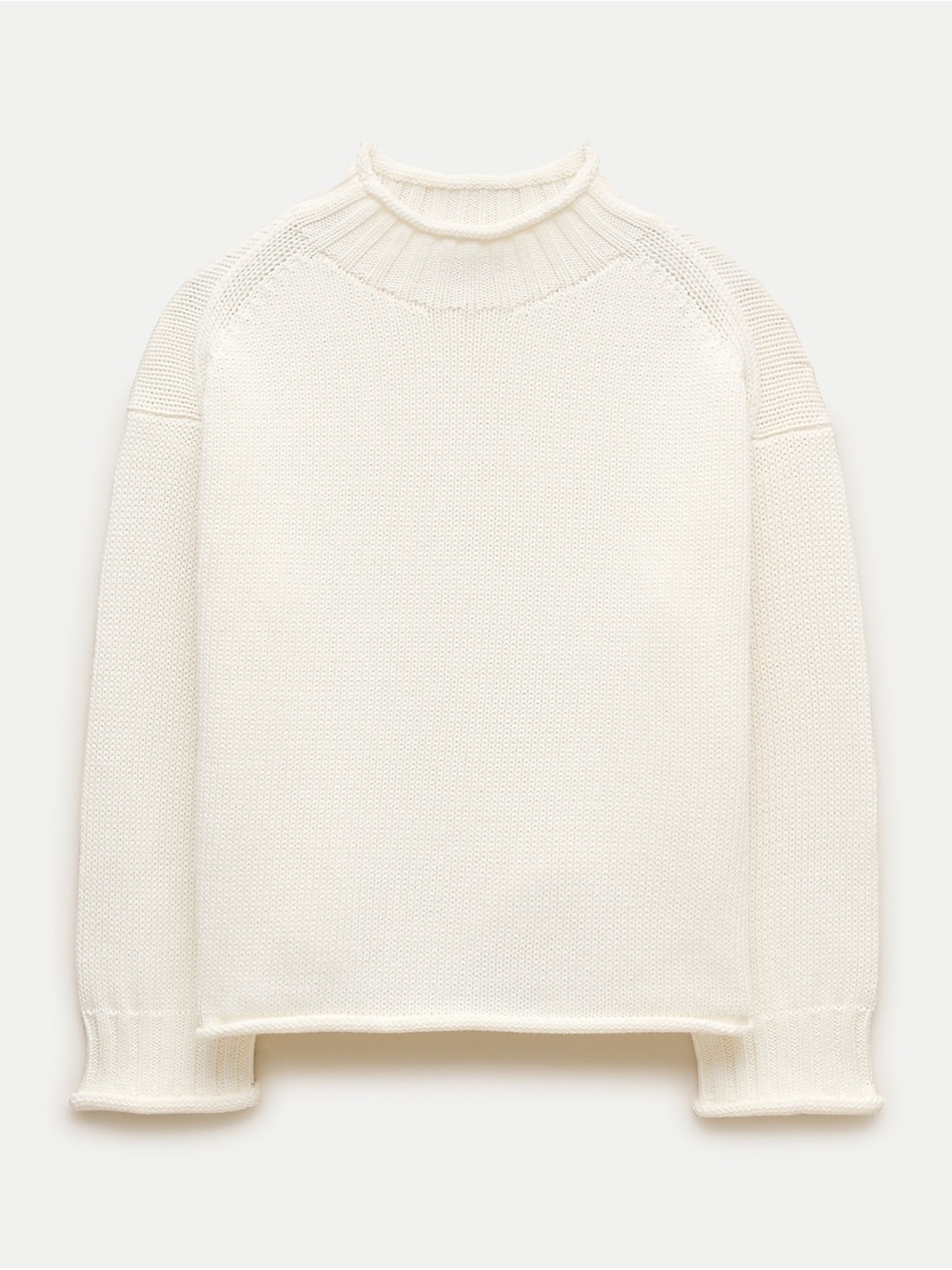 J. Crew Rollneck Sweater in Ivory